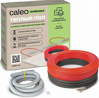 Нагревательная секция для теплого пола CALEO SUPERCABLE 18W-50, 3.6-5.5 м2